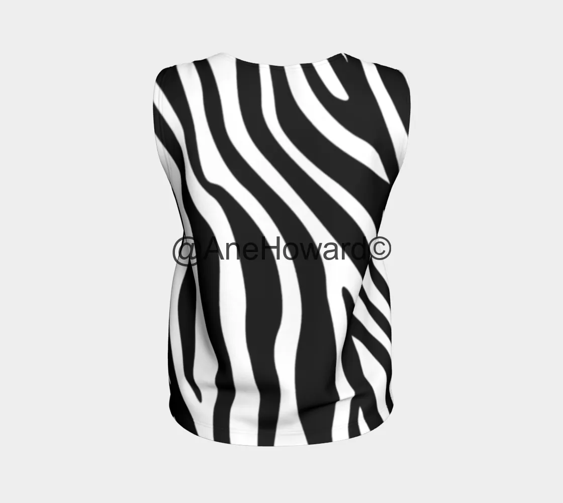 Zebra Tank Top- Great for Yoga and Going Out