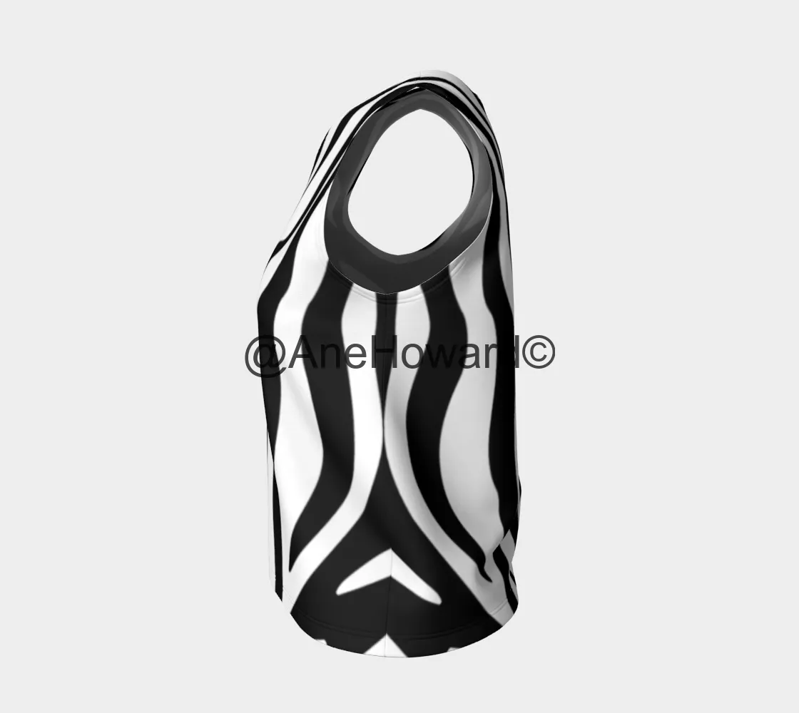 Zebra Tank Top- Great for Yoga and Going Out
