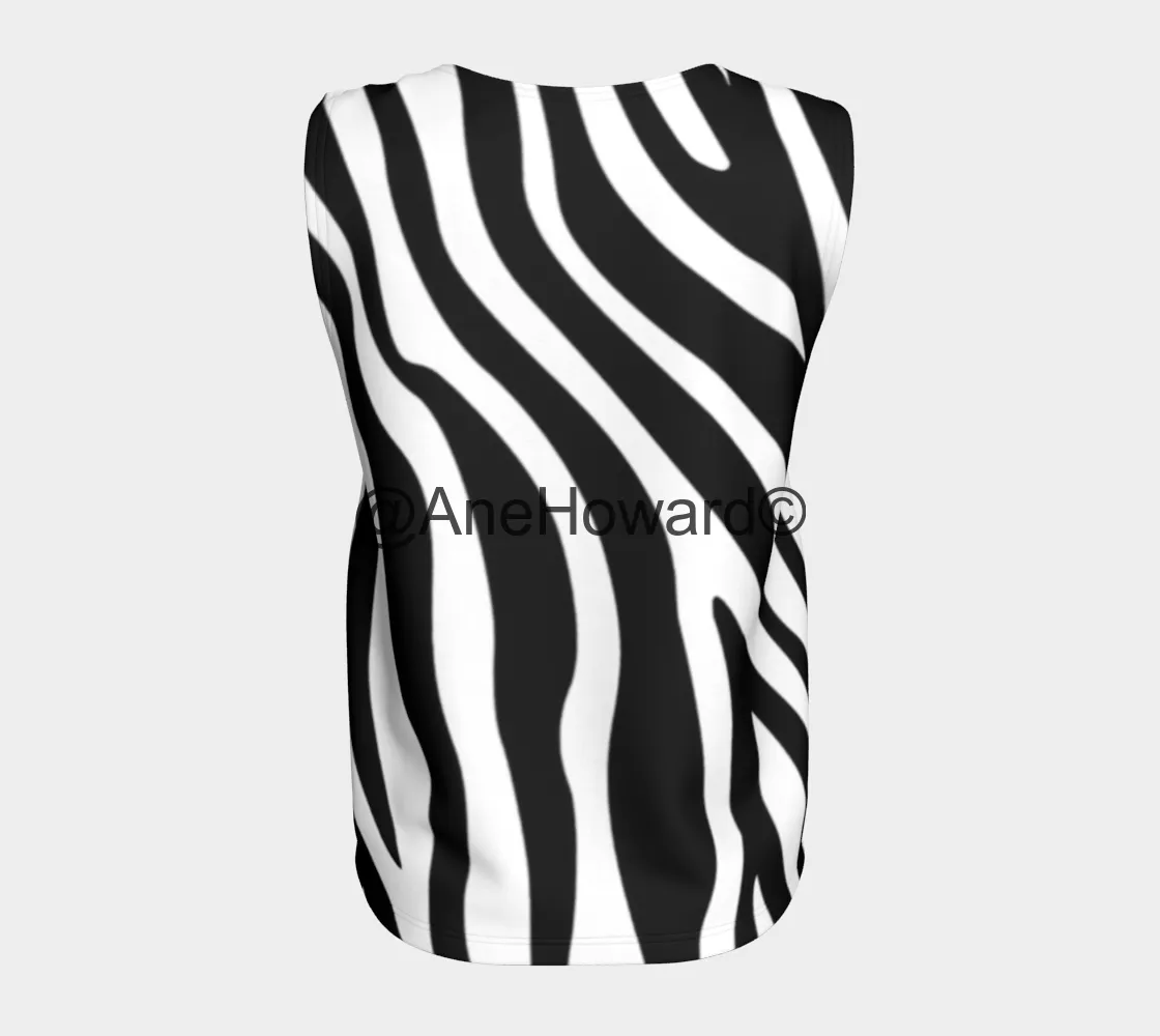 Zebra Tank Top- Great for Yoga and Going Out