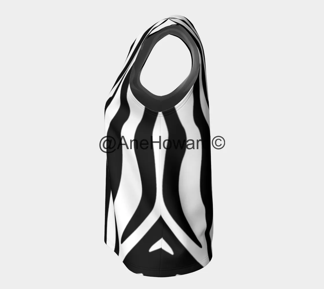 Zebra Tank Top- Great for Yoga and Going Out