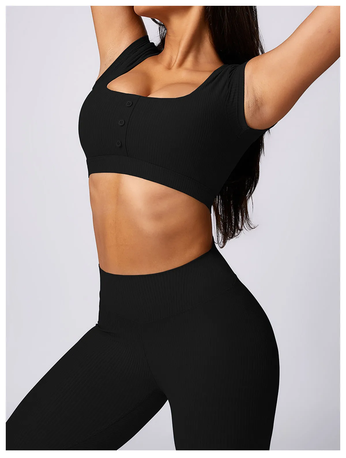 ZenFlex Ribbed Yoga Tee
