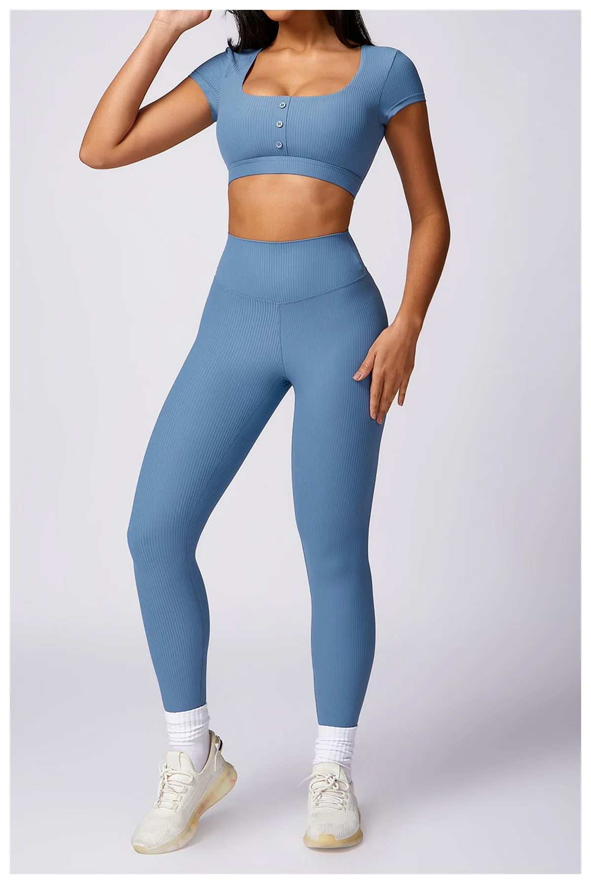 ZenFlex Ribbed Yoga Tee