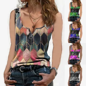 Zippy Polyester Sleeveless Top